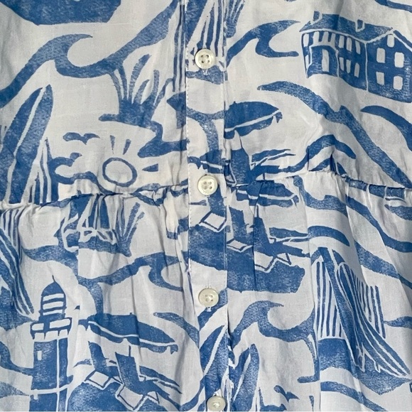 Vineyard Vines halter lighthouse fit flare Dress blue white 47150 - Picture 5 of 16